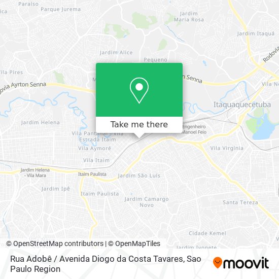Mapa Rua Adobê / Avenida Diogo da Costa Tavares