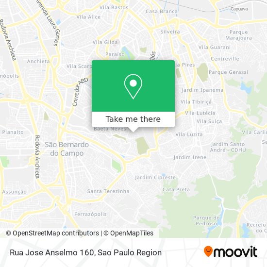 Mapa Rua Jose Anselmo 160