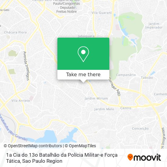 1a Cia do 13o Batalhão da Polícia Militar-e Força Tática map