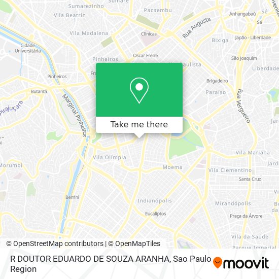 R DOUTOR EDUARDO DE SOUZA ARANHA map