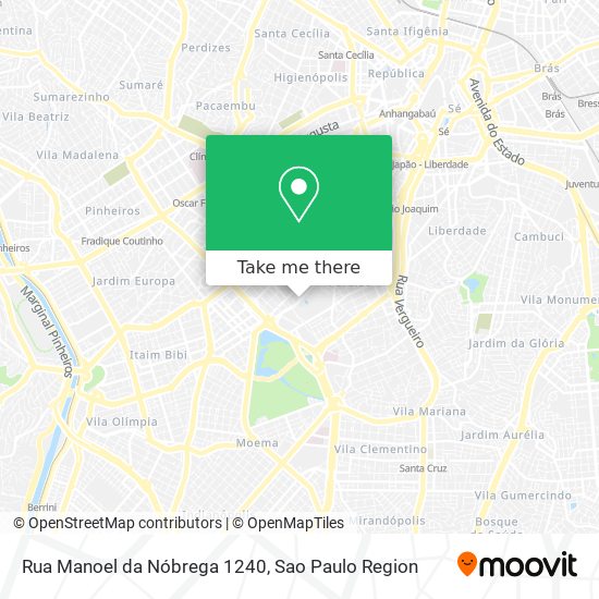 Mapa Rua Manoel da Nóbrega 1240