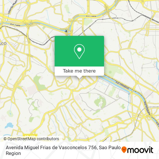 Avenida Miguel Frias de Vasconcelos 756 map