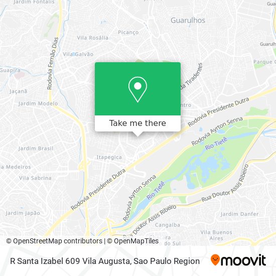 R  Santa Izabel  609   Vila Augusta map