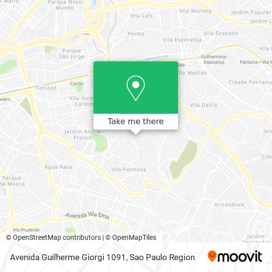 Mapa Avenida Guilherme Giorgi 1091