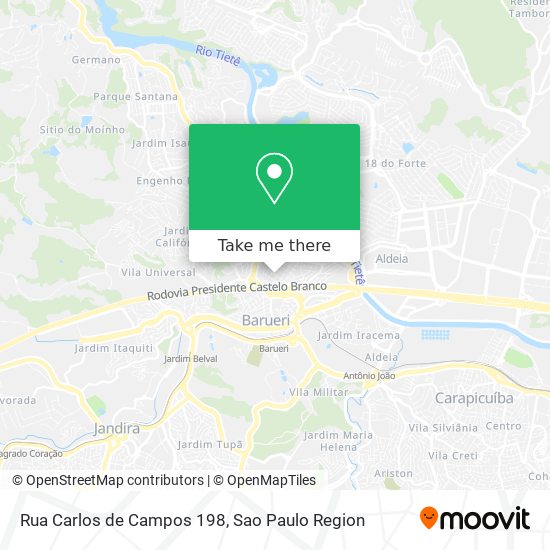 Mapa Rua Carlos de Campos 198