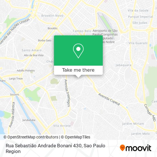 Mapa Rua Sebastião Andrade Bonani 430