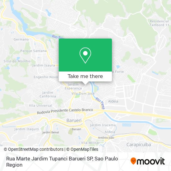 Mapa Rua Marte  Jardim Tupanci   Barueri SP