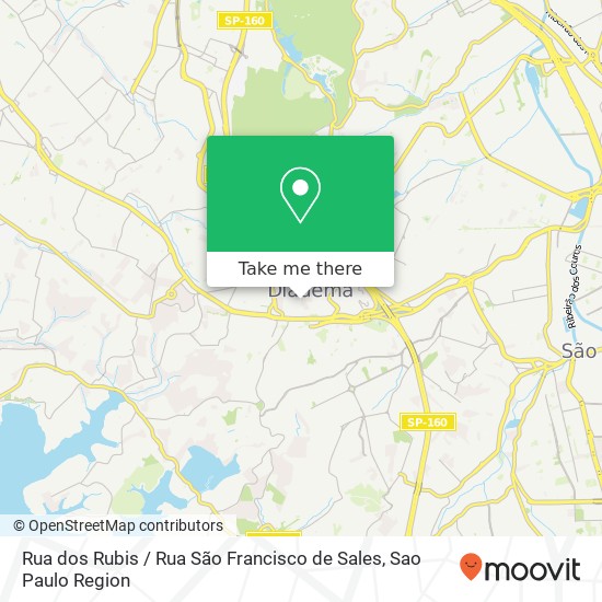 Mapa Rua dos Rubis / Rua São Francisco de Sales
