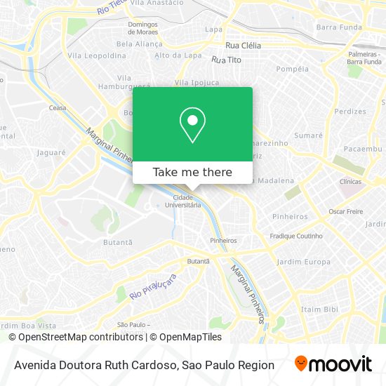 Mapa Avenida Doutora Ruth Cardoso