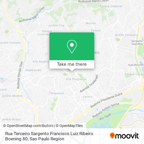 Mapa Rua Terceiro Sargento Francisco Luiz Ribeiro Boening 80