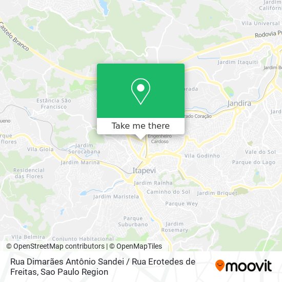 Mapa Rua Dimarães Antônio Sandei / Rua Erotedes de Freitas