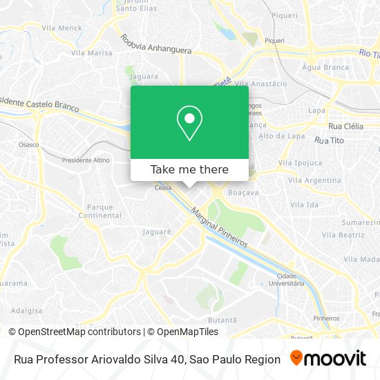 Rua Professor Ariovaldo Silva 40 map