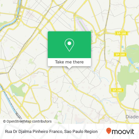 Mapa Rua Dr  Djalma Pinheiro Franco