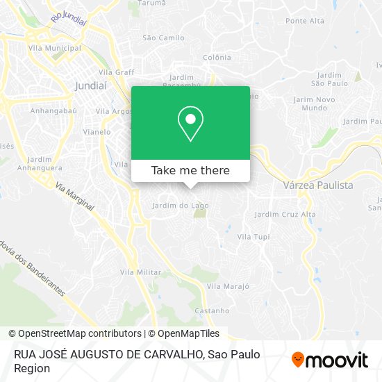 Mapa RUA JOSÉ AUGUSTO DE CARVALHO