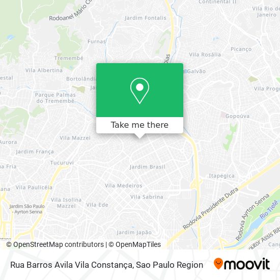 Rua Barros Avila Vila Constança map