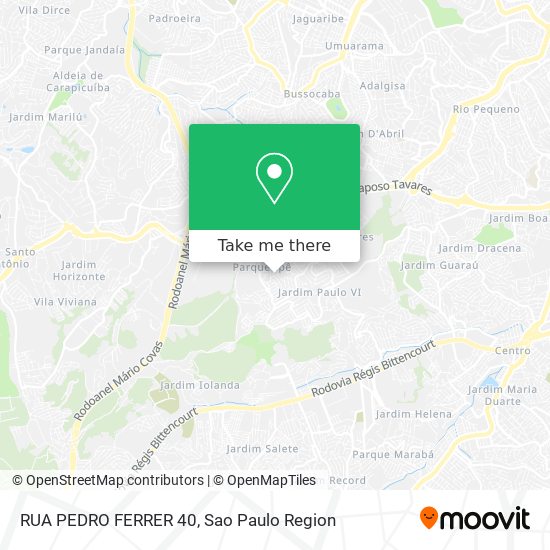 Mapa RUA PEDRO FERRER 40