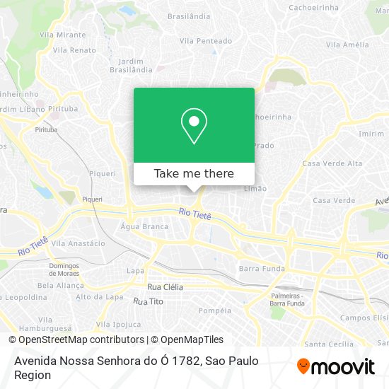 Avenida Nossa Senhora do Ó 1782 map