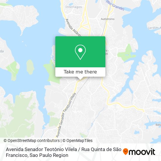 Mapa Avenida Senador Teotônio Vilela / Rua Quinta de São Francisco