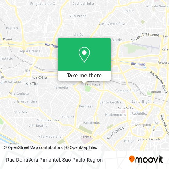 Mapa Rua Dona Ana Pimentel