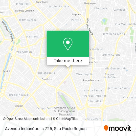 Mapa Avenida Indianópolis 725