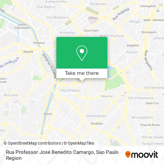 Rua Professor José Benedito Camargo map