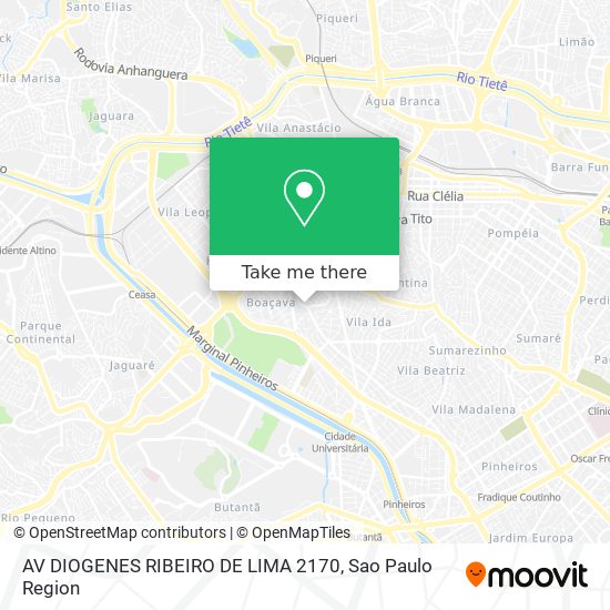 Mapa AV DIOGENES RIBEIRO DE LIMA  2170