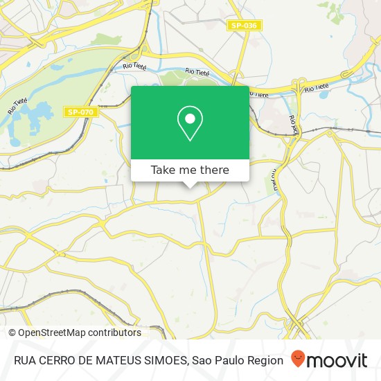 RUA CERRO DE MATEUS SIMOES map