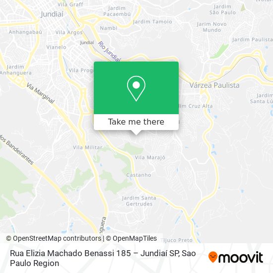 Mapa Rua Elizia Machado Benassi  185 – Jundiaí  SP