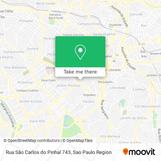 Mapa Rua São Carlos do Pinhal 743