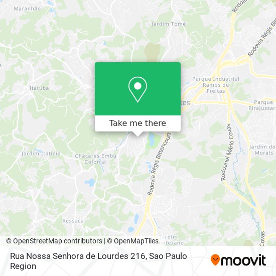 Mapa Rua Nossa Senhora de Lourdes 216