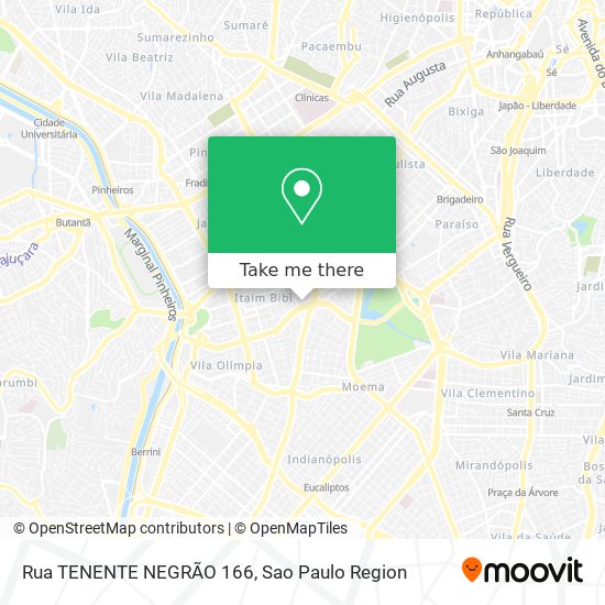 Mapa Rua TENENTE NEGRÃO 166