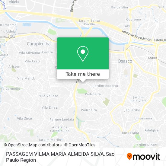 PASSAGEM VILMA MARIA ALMEIDA SILVA map