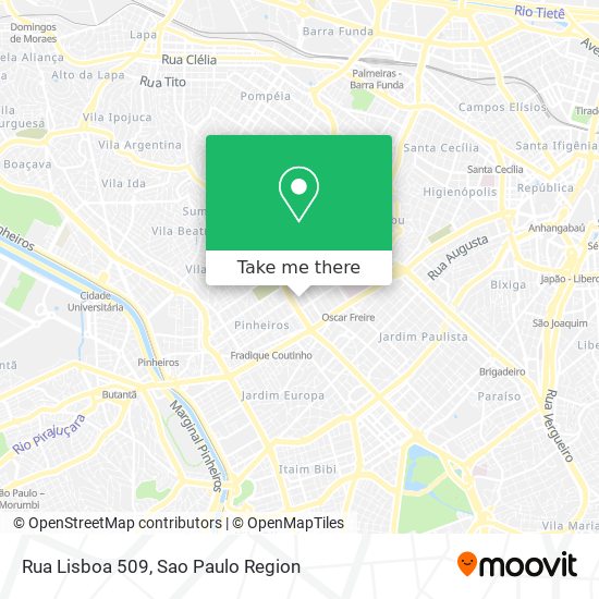 Mapa Rua Lisboa  509