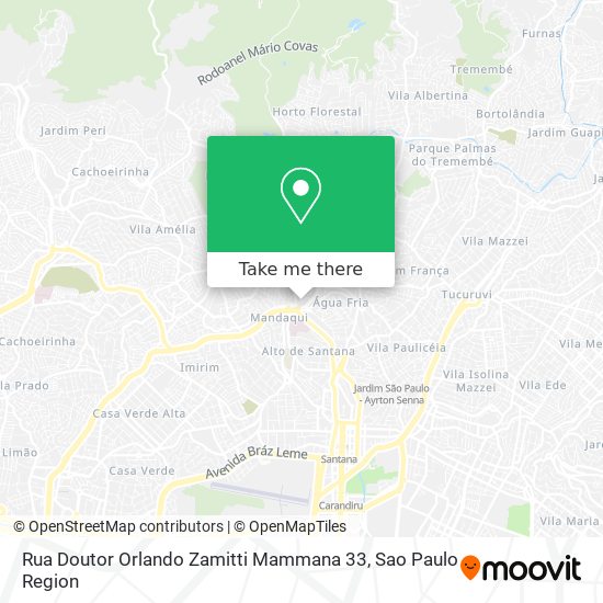 Mapa Rua Doutor Orlando Zamitti Mammana 33