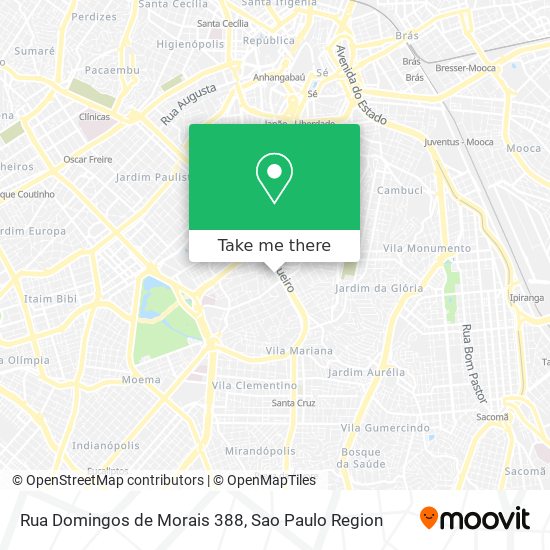 Mapa Rua Domingos de Morais 388