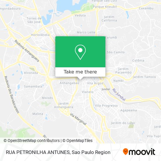 RUA PETRONILHA ANTUNES map