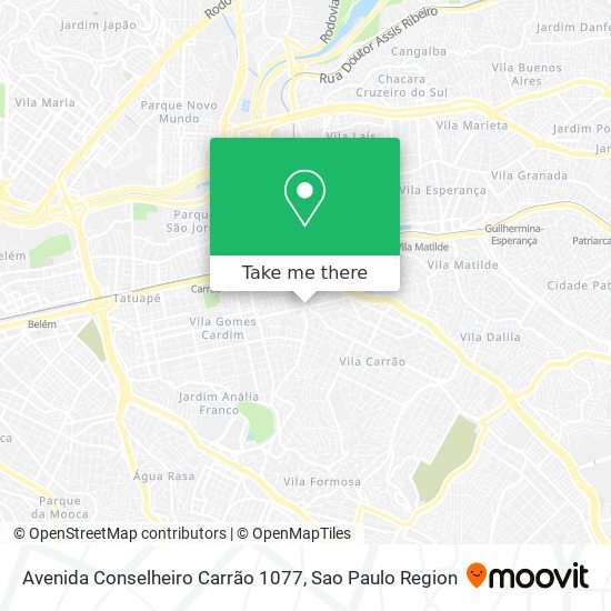 Avenida Conselheiro Carrão 1077 map