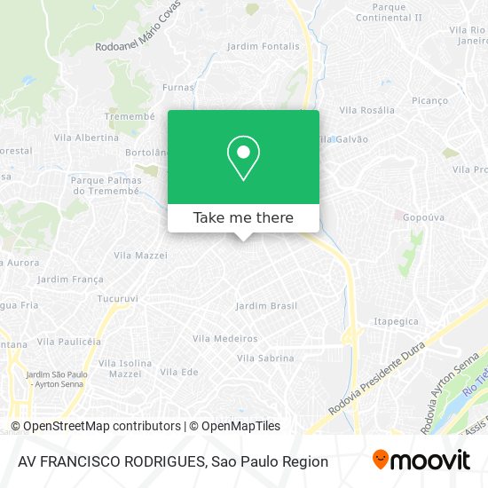 Mapa AV FRANCISCO RODRIGUES