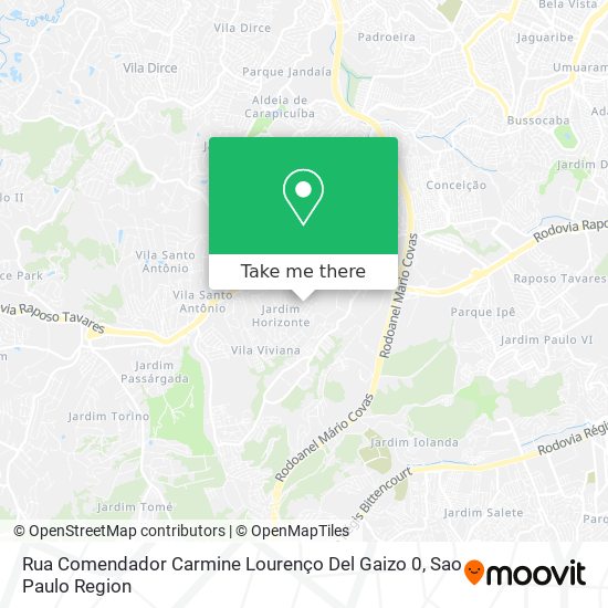 Mapa Rua Comendador Carmine Lourenço Del Gaizo 0