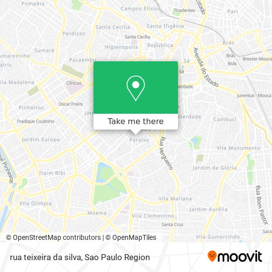 Mapa rua teixeira da silva