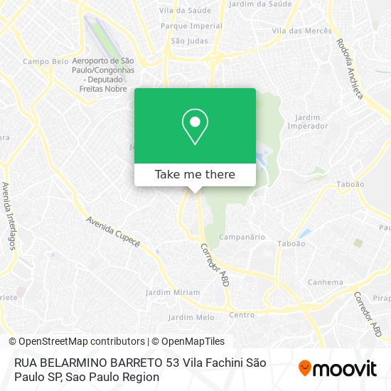 RUA BELARMINO BARRETO  53   Vila Fachini   São Paulo   SP map