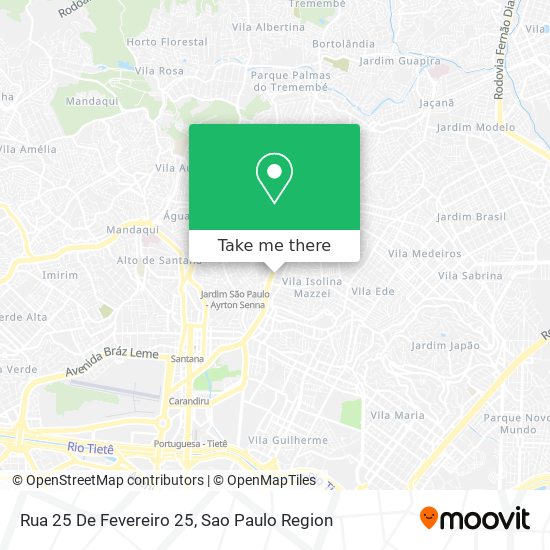 Mapa Rua 25 De Fevereiro 25