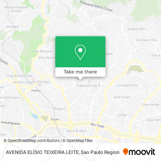 Mapa AVENIDA ELÍSIO TEIXEIRA LEITE