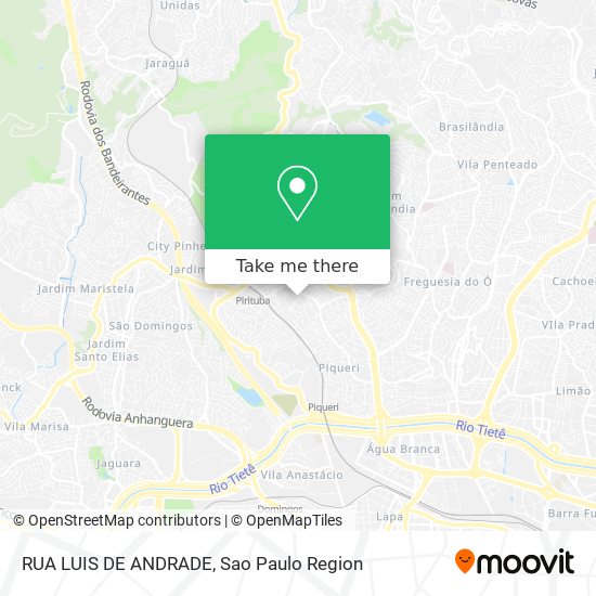 Mapa RUA LUIS DE ANDRADE