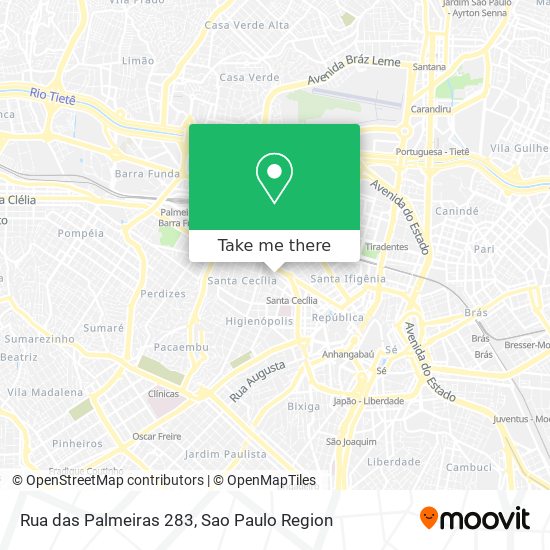 Rua das Palmeiras  283 map