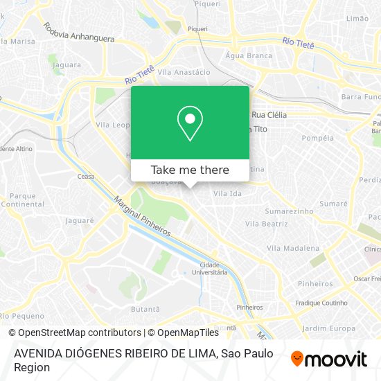 AVENIDA DIÓGENES RIBEIRO DE LIMA map