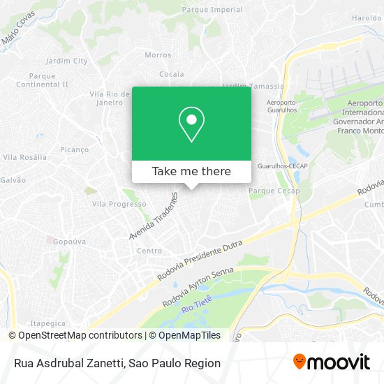 Rua Asdrubal Zanetti map