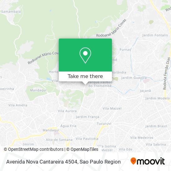 Mapa Avenida Nova Cantareira 4504