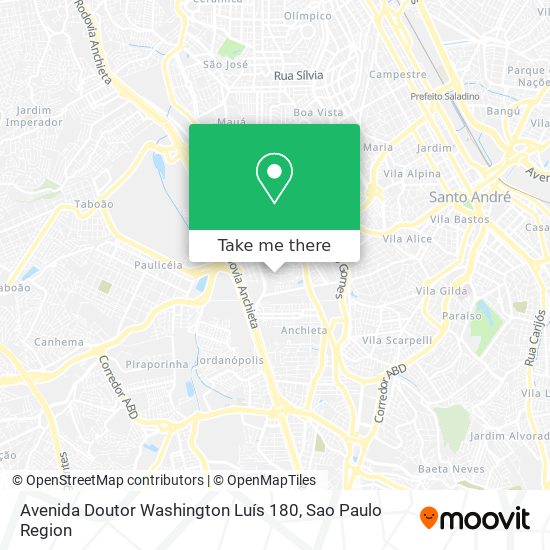 Avenida Doutor Washington Luís 180 map