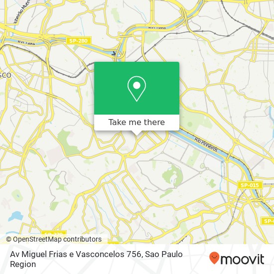 Mapa Av  Miguel Frias e Vasconcelos  756